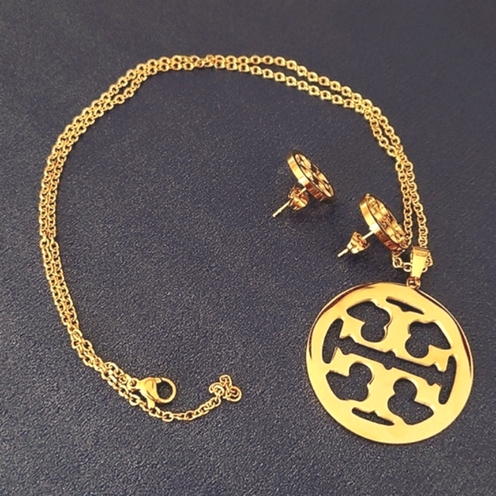 Tory Burch necklace and earring set.